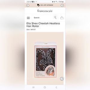 Ella Shea Cheetah Print Heatless Hair Roller by Francesca's
